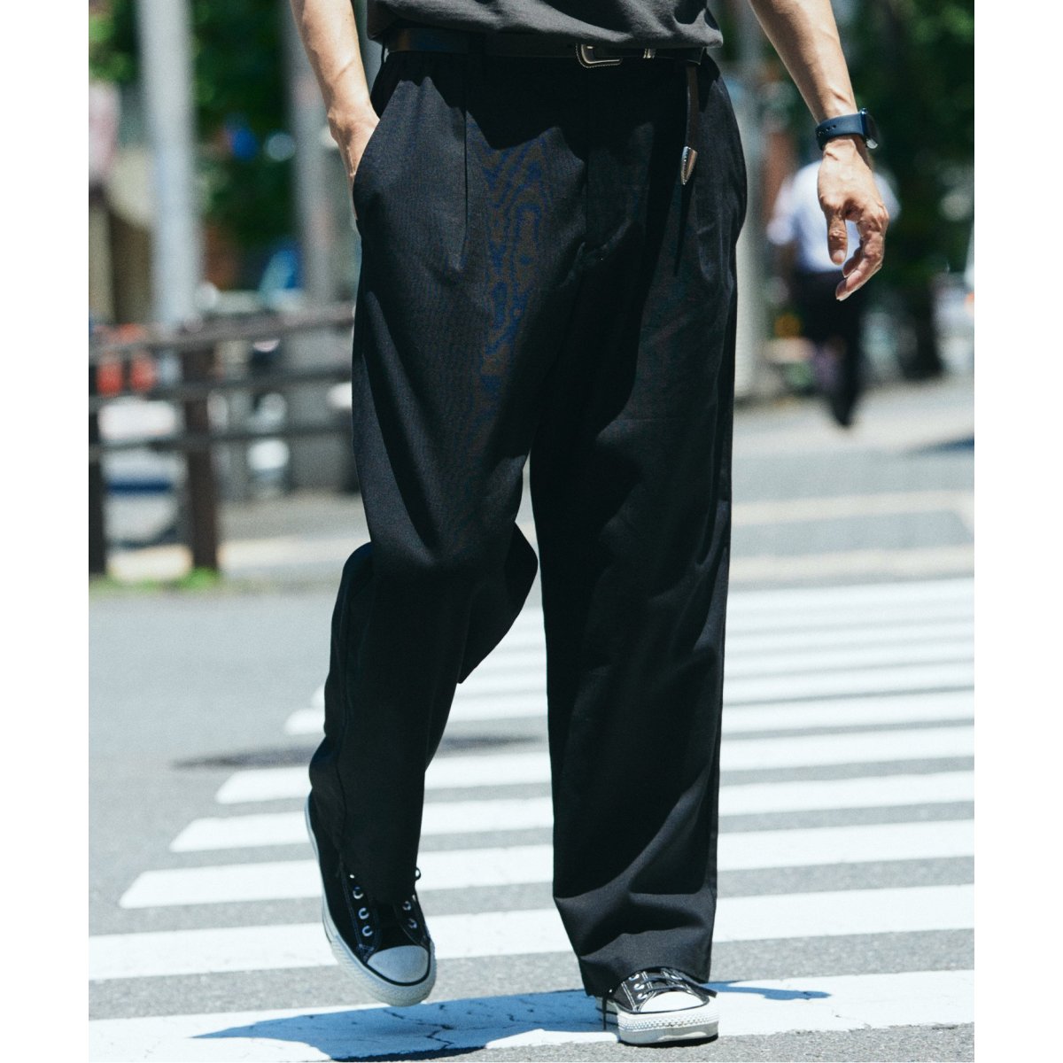 ”吸水速乾 / 接触冷感” EVALET シャドーチェック オーバーパンツ JOURNAL STANDARD（ジャーナルスタンダード）の「”吸水速乾