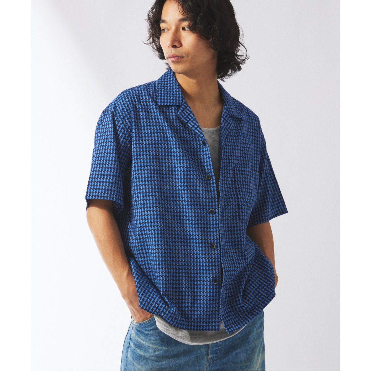 JOURNAL STANDARD relume レーヨン　半袖チェックシャツ JOURNAL STANDARD relume レーヨン 半袖チェックシャツ JOURNAL