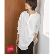 《予約》別注【Hanes / ヘインズ】ワッフルヘンリーネックプルオーバー