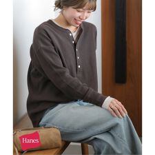 《予約》別注【Hanes / ヘインズ】ワッフルヘンリーネックプルオーバー