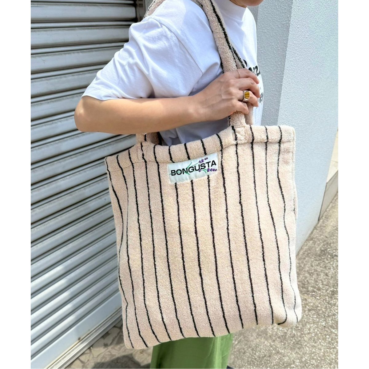WEB限定追加》【BONGUSTA/ボングスタ】NARAM STRIPED トート