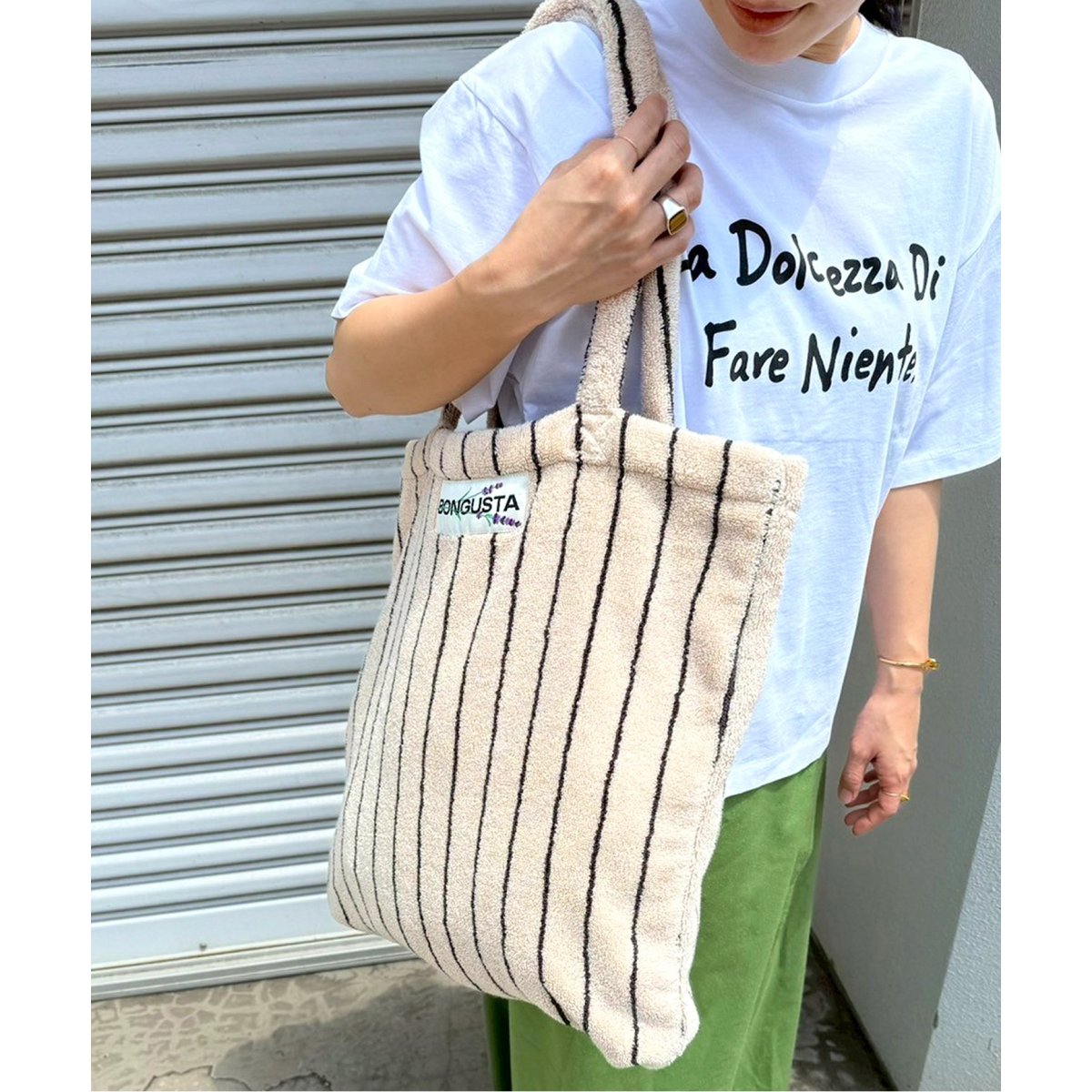 WEB限定追加》【BONGUSTA/ボングスタ】NARAM STRIPED トート