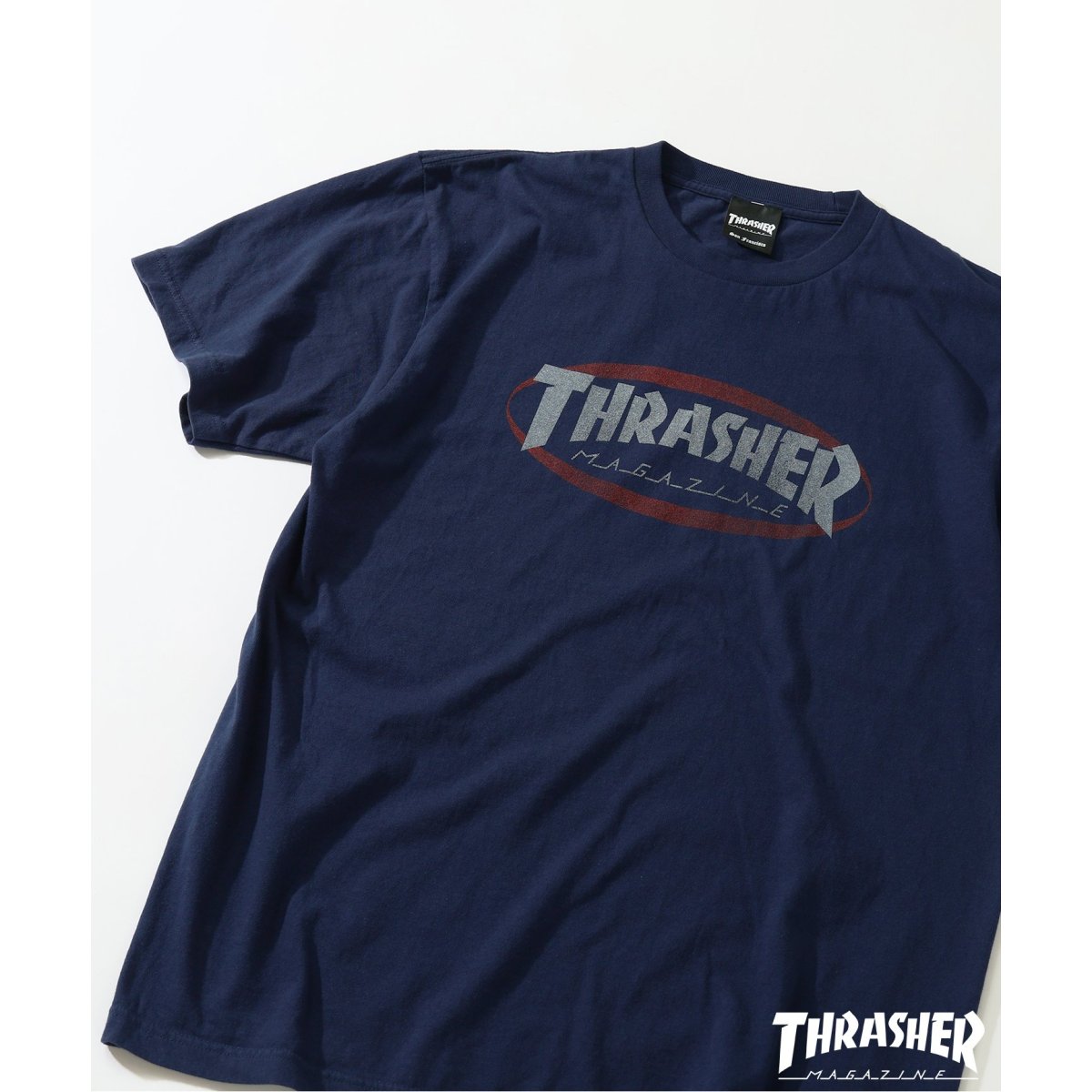 THRASHER×JOURNAL STANDARD 別注 クルーネック ネイビー THRASHER