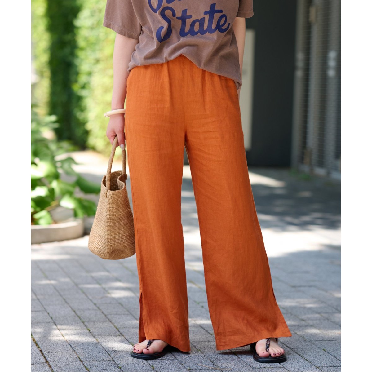 Spick&Span ドットプリントイージーストレートパンツ WEB限定》ドットプリントイージーストレートパンツ（スラックス