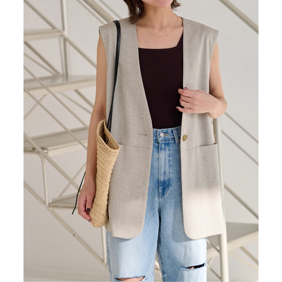 journal standard relume ウールリバーベスト journal standard relume ウールナイロンリバーVEST