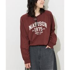 ラグランスリーブカレッジロングスリーブTEE