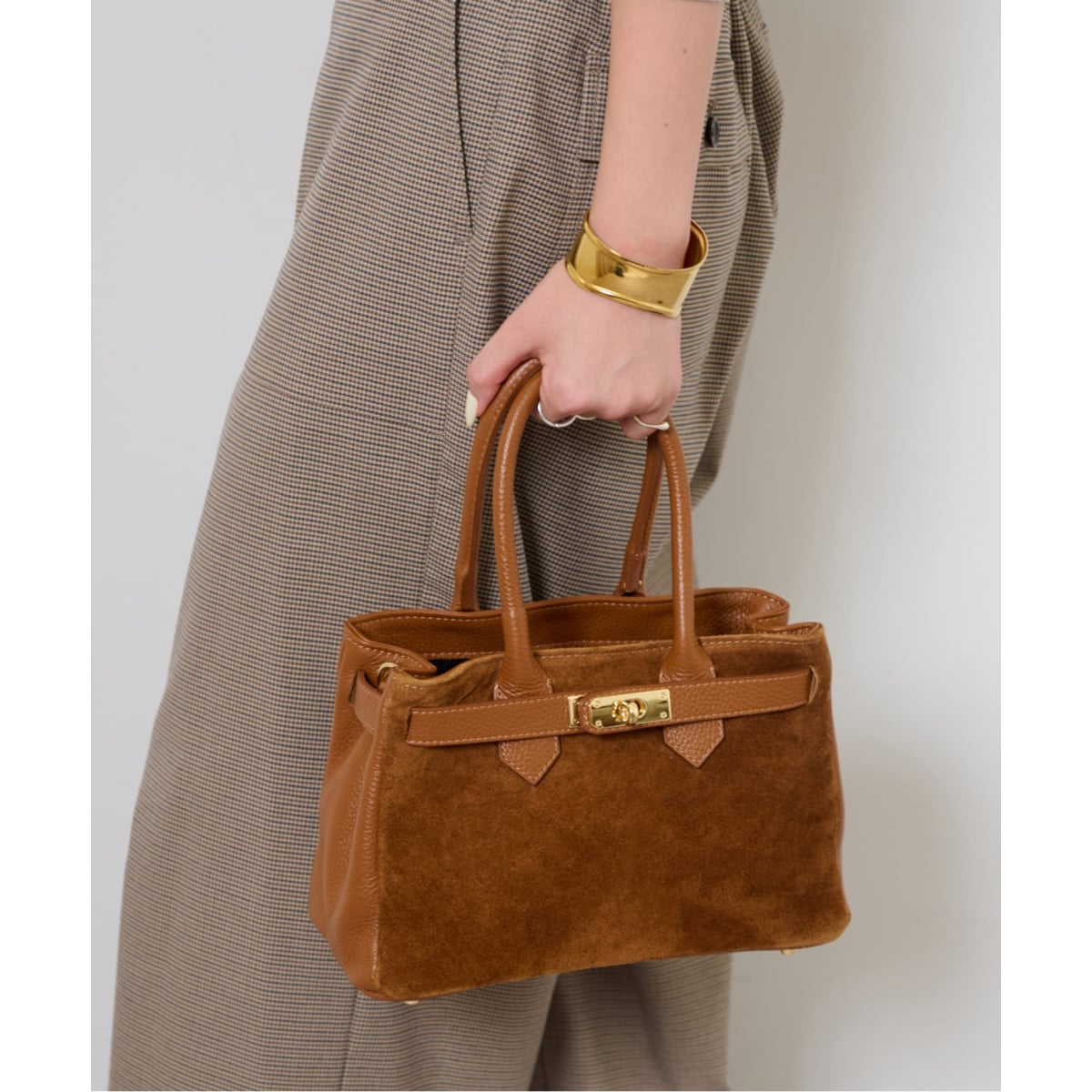 AULENTTI/オウレンティ】サイドスウェードボストンバッグ | ジャーナル