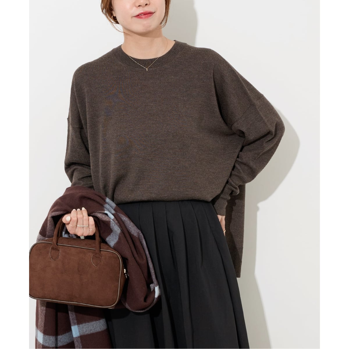 一部WEB限定追加 / 新色》BiellaYarnワイドクルーネックプルオーバー