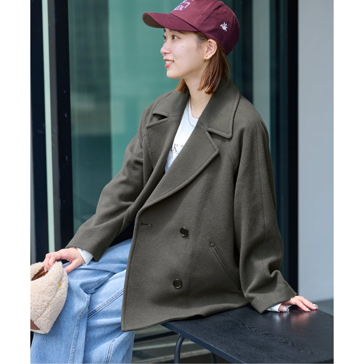 極美品【ジャーナルスタンダード relume 】スーパーファインビーバーPコート スーパーファインビーバーPコート | ジャーナルスタンダード