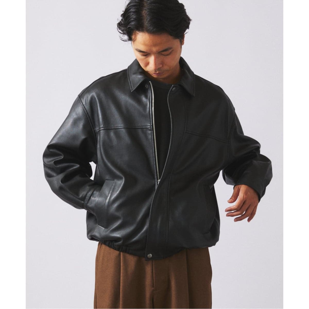 希少Schott × nano-universe 別注　ライダース　完売品 ナノ・ユニバースとアメリカを代表するレザーブランド「Schott