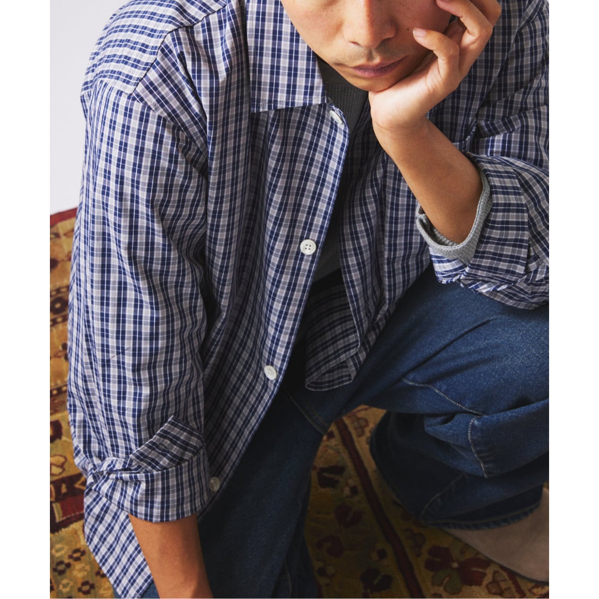 レーヨン フリンジ 半袖チェックシャツ | ジャーナル