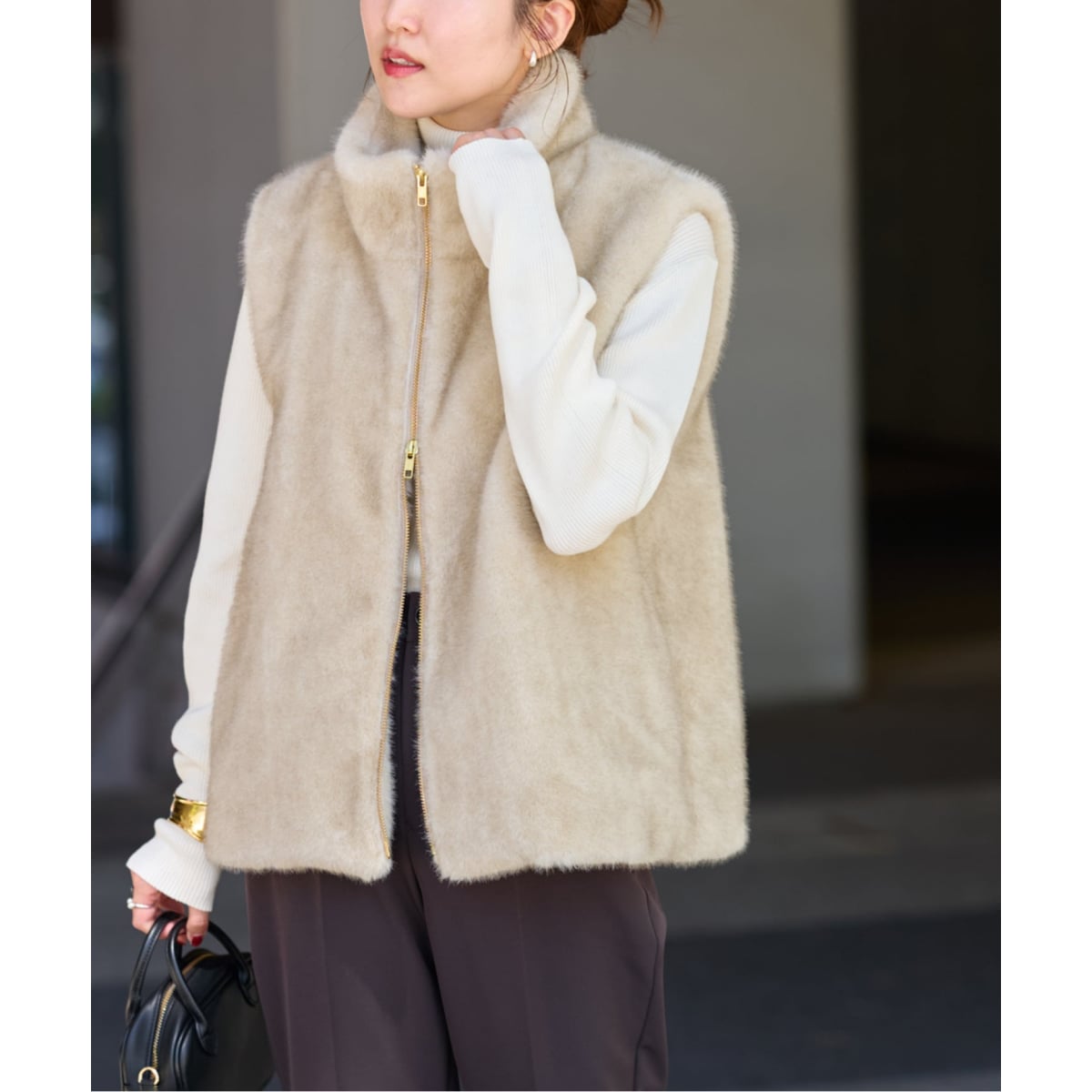 スタンドカラーファーベスト | ジャーナルスタンダード レリューム