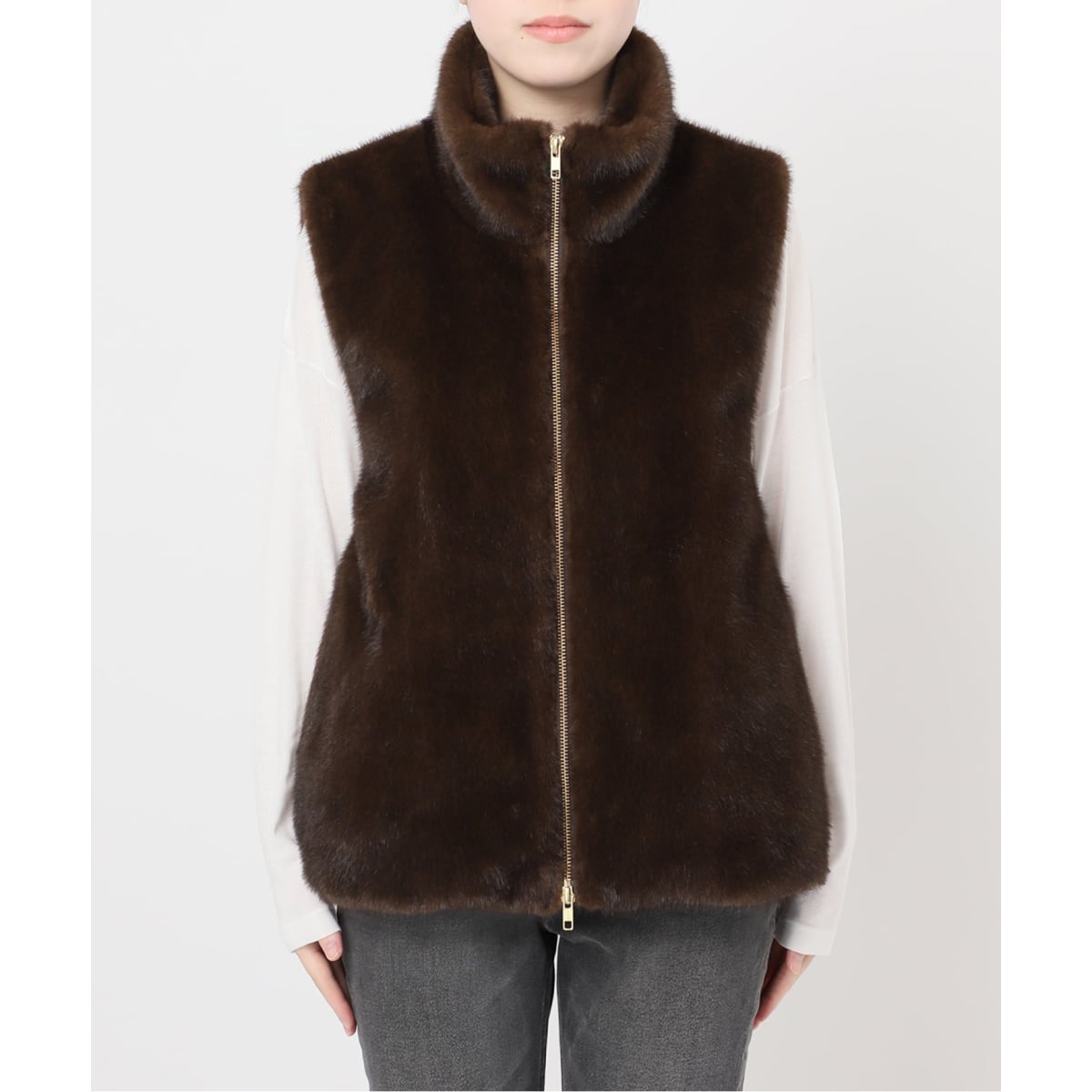 スタンドカラーファーベスト | ジャーナルスタンダード レリューム