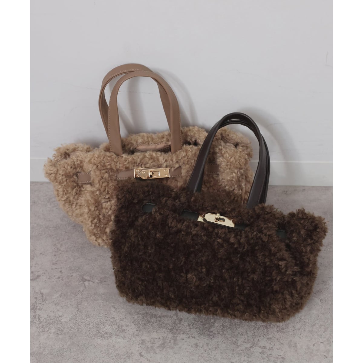 ジャーナルスタンダード　カーリーファーハンドバッグ VELETTO/ヴェレット】 カーリーファーハンドBAG（ハンドバッグ