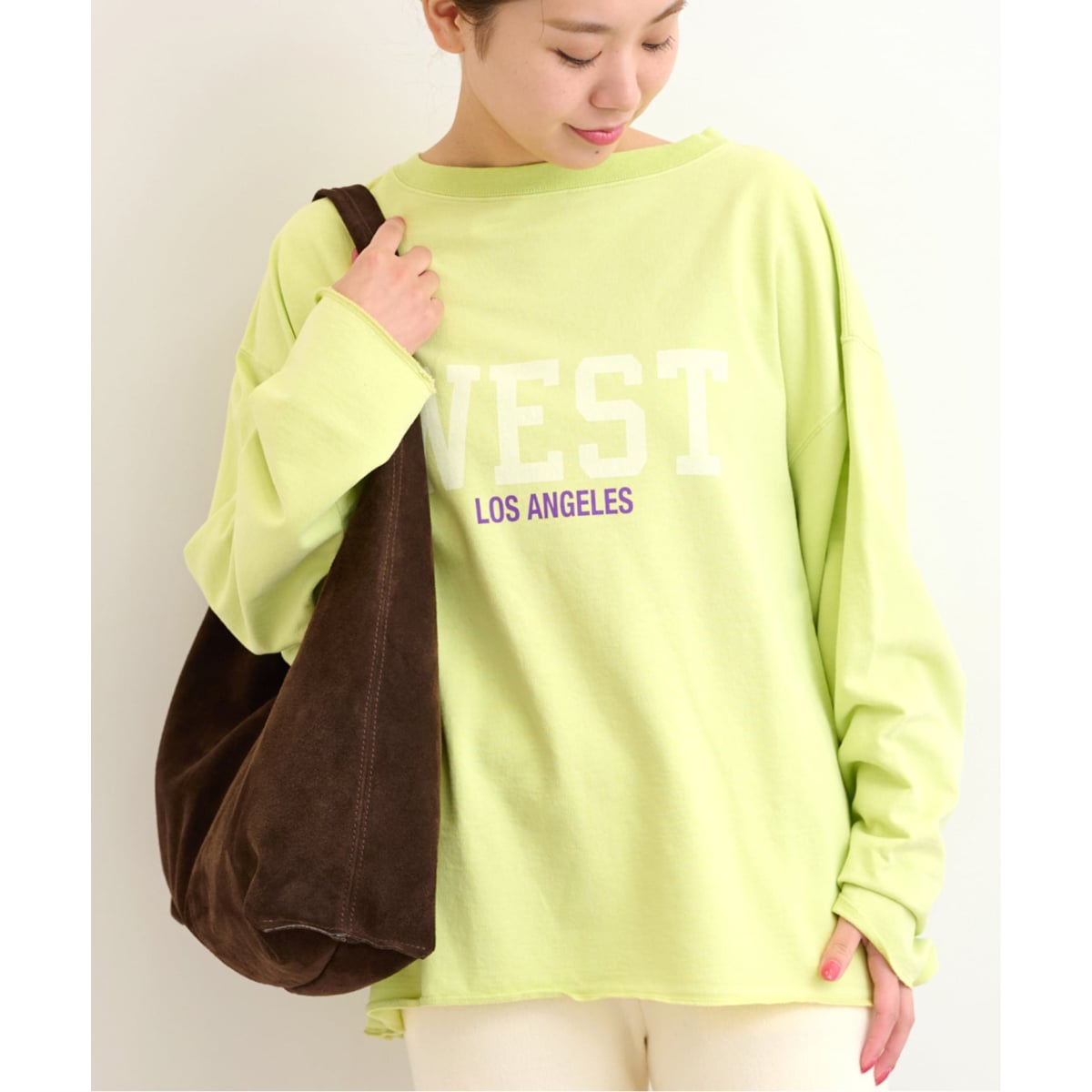ジャーナルスタンダードレサージュDUB プリント 長袖Tシャツ コットン100% 超長綿120双糸 スタンダードフィット ワイドカラー長袖シャツ(S