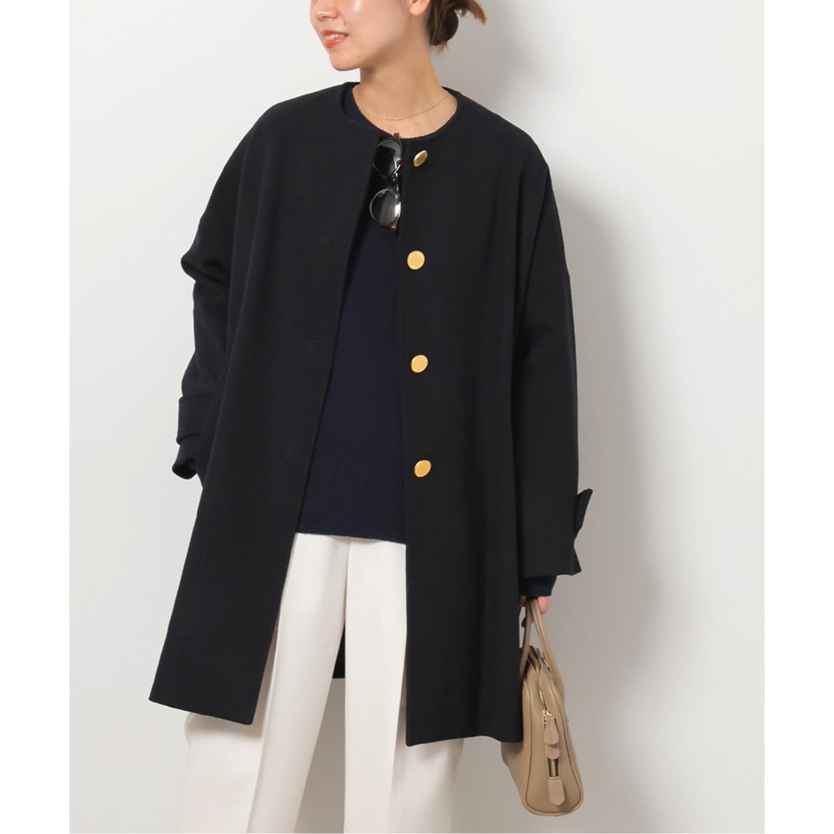 JOURNAL STANDARD relume ノーカラーコートブラウン 38 JOURNAL STANDARD relume ノーカラーコートブラウン 38