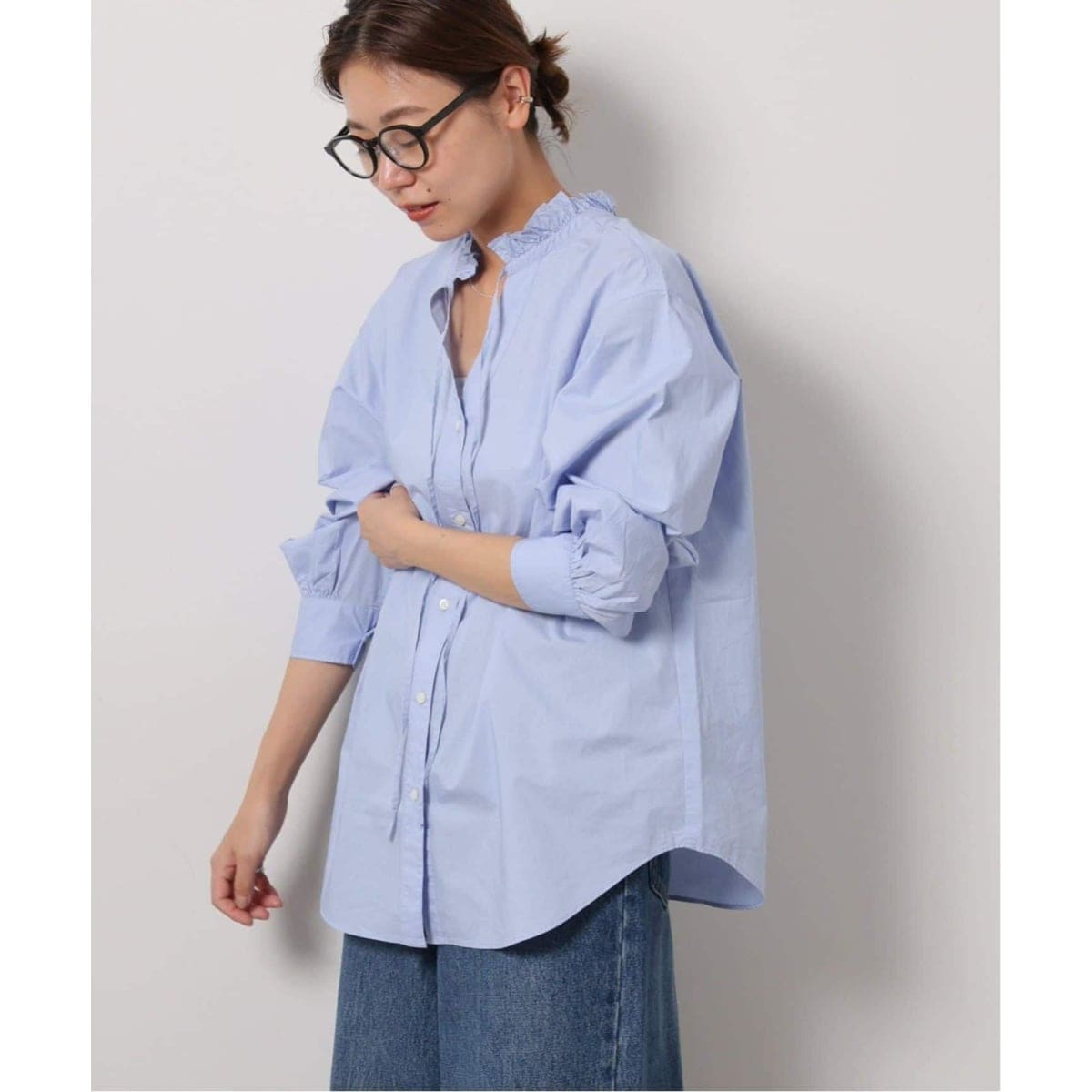 美品 ジャーナルスタンダード レーヨン麻ノーカラーブラウス スキッパー リネン混 追加4》レーヨン麻ノーカラースキッパーブラウス | ジャーナル