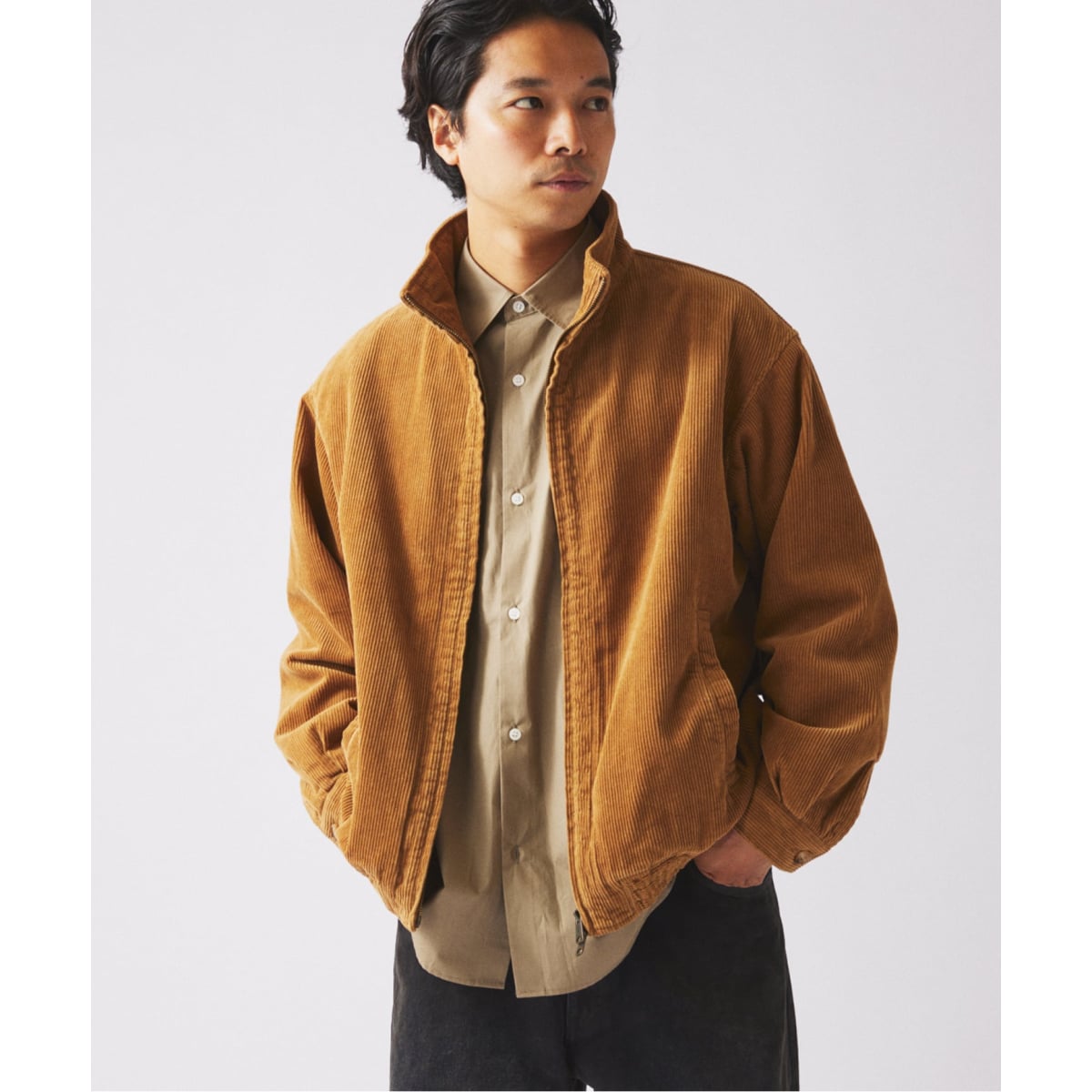 ジャーナルスタンダード レリューム　コーデュロイ スタンドカラー ジップブルゾン