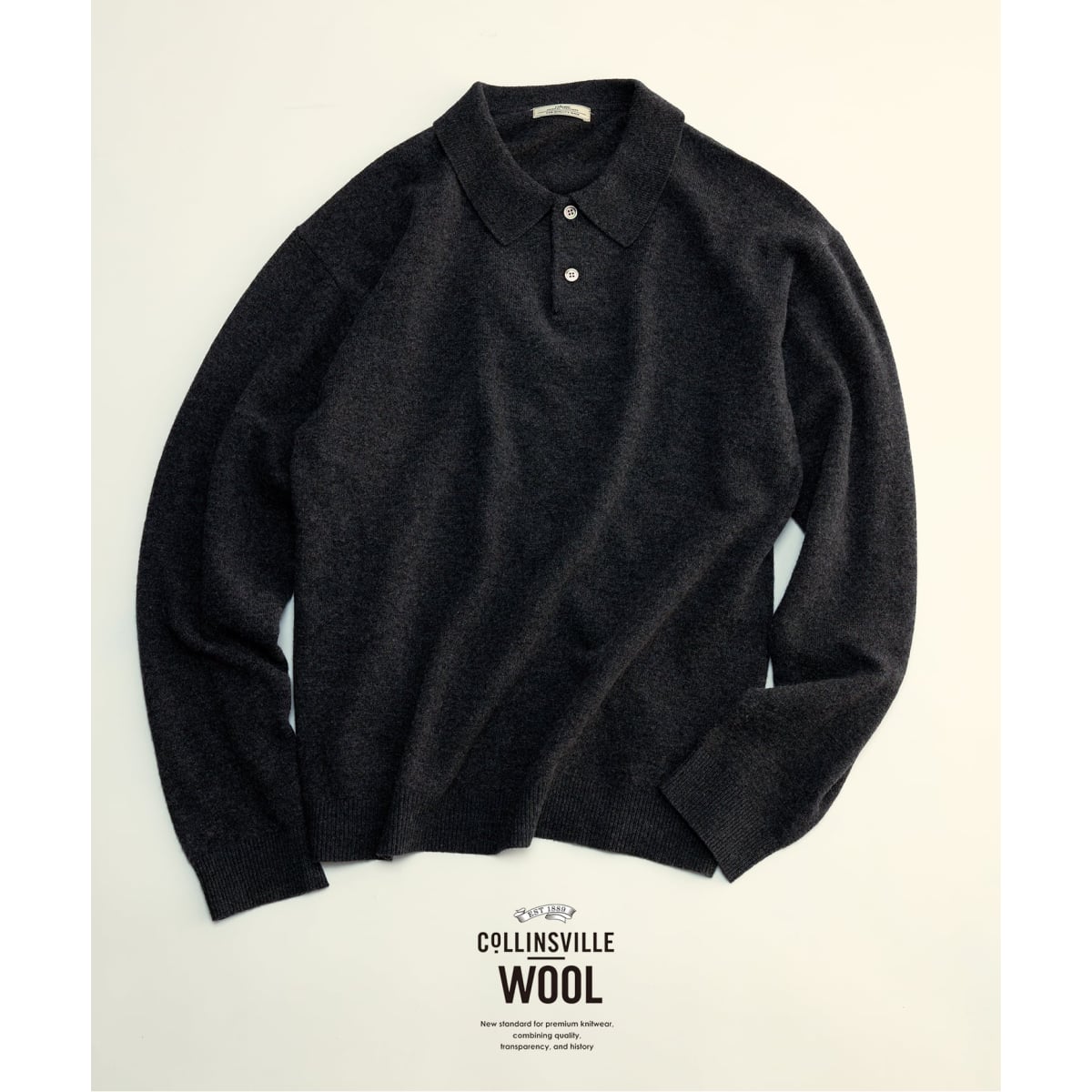 COLLINS VILLE WOOL / コリンズ ビル ウールニット ポロシャツ 