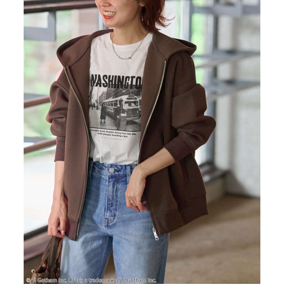 レリューム フーディーブルゾン グレー フリーサイズ 美品 □《追加6》フーディーブルゾン | ジャーナルスタンダード