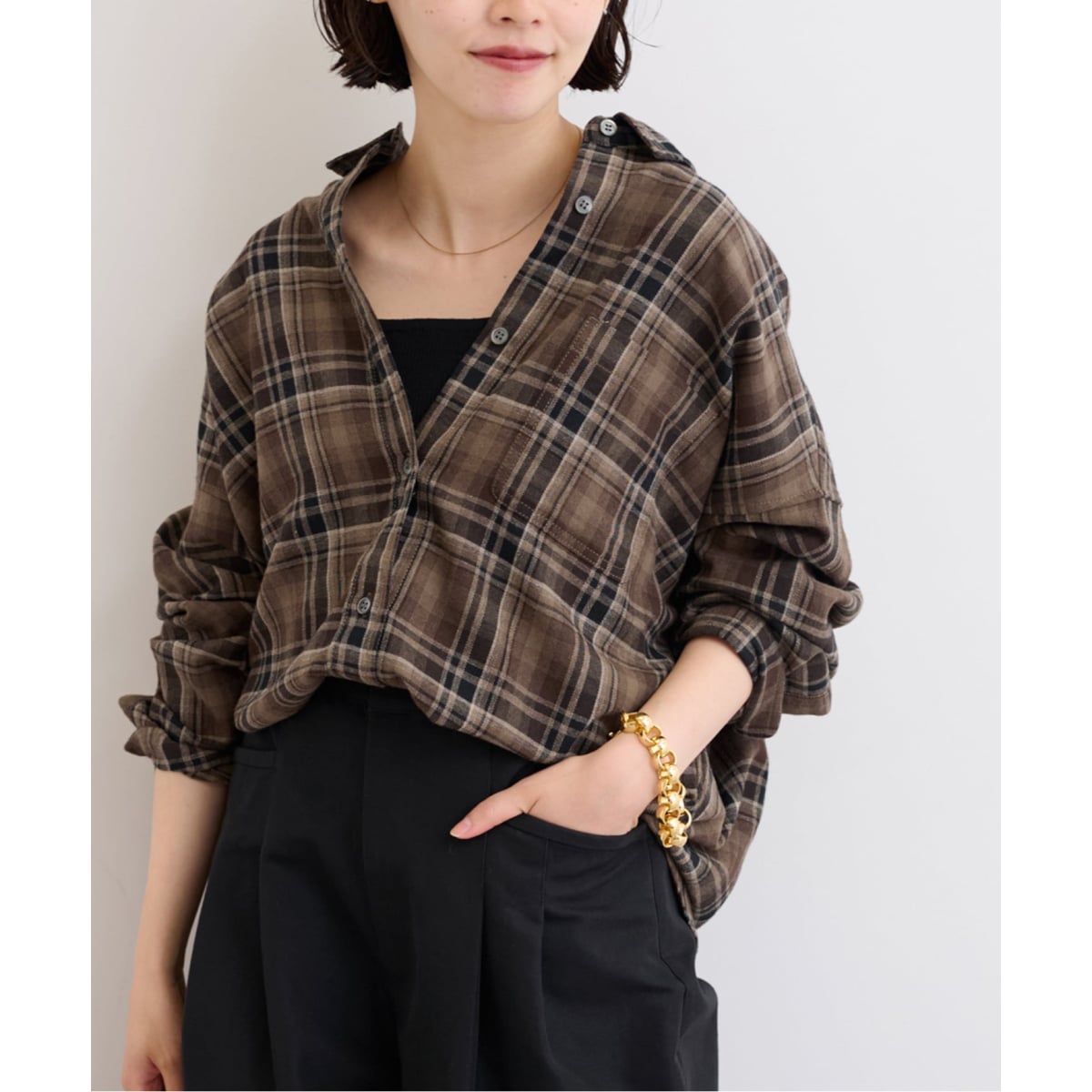 【タグ付・未使用品】No.66ストライプフレンチリネンシャツ JOURNAL STANDARD relume｜手洗い可 / No.66ストライプフレンチ