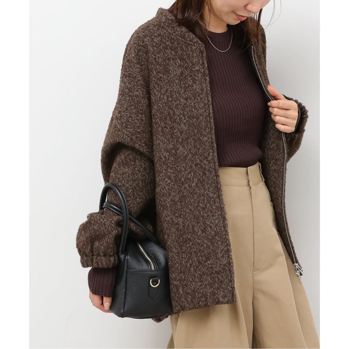 モヘヤミックスシャギーショートコート | ジャーナル