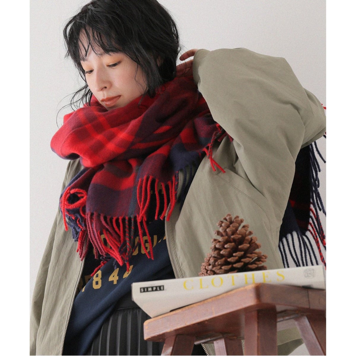 新品タグ付きJOURNAL STANDARD ワイドリブネックウォーマー 新品タグ