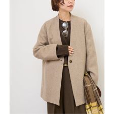 尾州ウールシャギージャケットコート