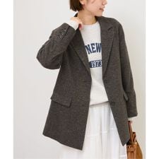 シルクネップツイードシングルジャケット