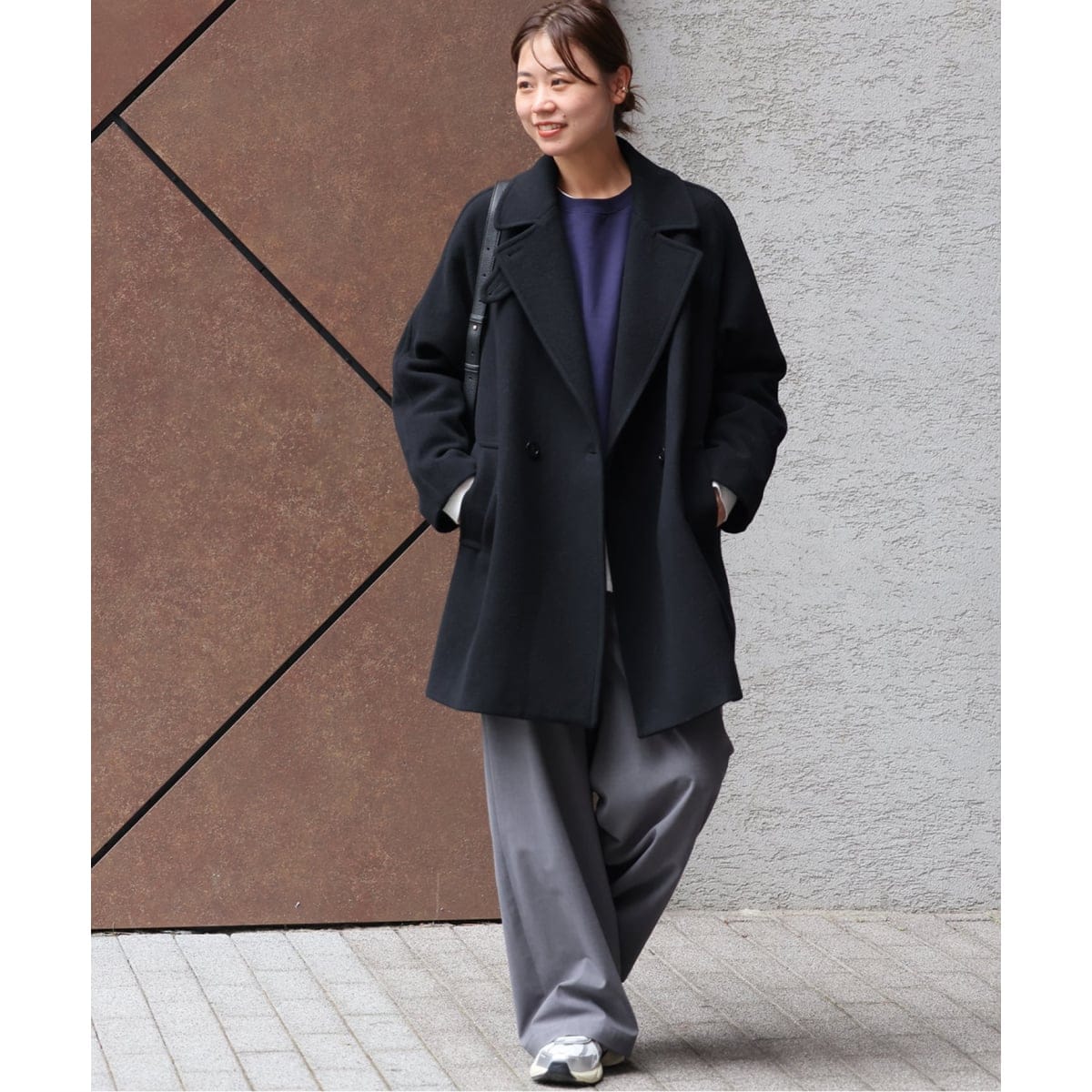 WEB限定追加2》尾州ウールモッサWブレストハーフコート | ジャーナル