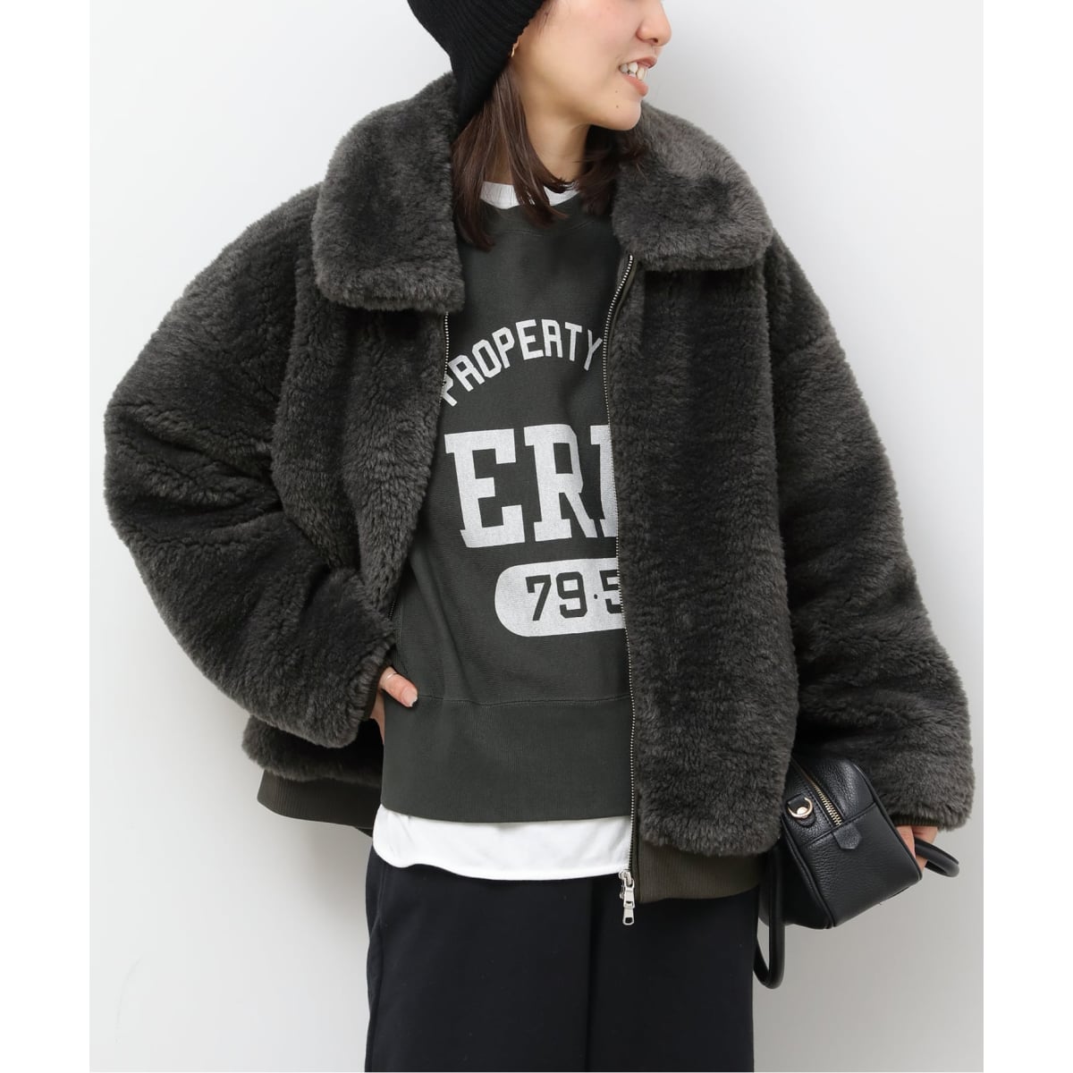 ダブルフェイスニットブルゾン | スローブ イエナ(SLOBE IENA