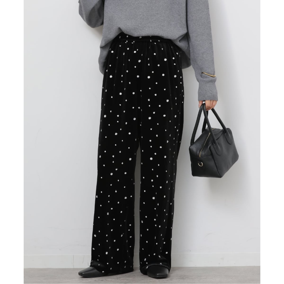 WEB限定》小花刺繍ベロアパンツ | ジャーナルスタンダード レリューム