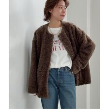 ジャーナルスタンダード レリューム(JOURNAL STANDARD relume)の《追加》ボアカラーレスジャケット