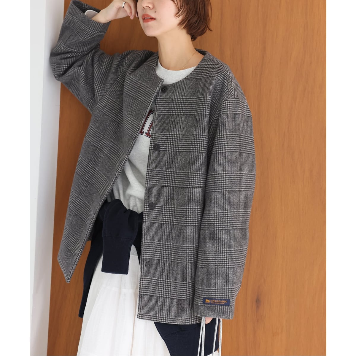 NOBLE ノーブル MTRカラーレスジップショートコート グレージュ 36 追加》MTRカラーレスジップショートコート | ノーブル(Noble) | マルイ