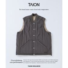 《予約》TAION / タイオン 別注 ヴァーチカルキルト リバーシブル ダウンベスト