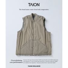 《予約》TAION / タイオン 別注 ヴァーチカルキルト リバーシブル ダウンベスト
