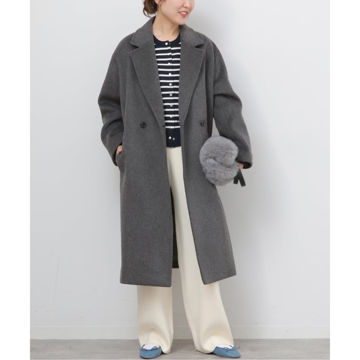 ECO WOOL ダブルブレストコート | スローブ イエナ(SLOBE IENA