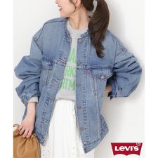 ［26SS新作］別注【LEVI’S】COLLARLESS XL TRUCKER：デニムジャケット