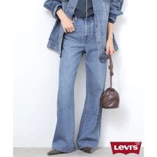［26SS新作］別注【LEVI’S】RIBCAGE WIDE LEG：デニム