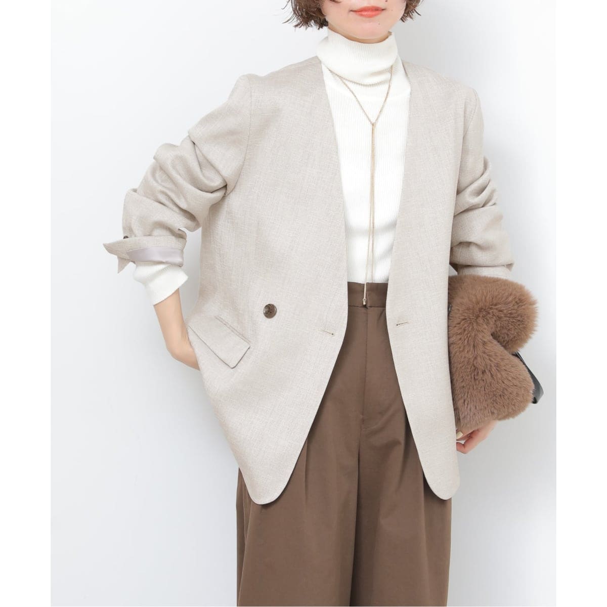 ウーリッシュツイルノーカラージャケット | ジャーナルスタンダード