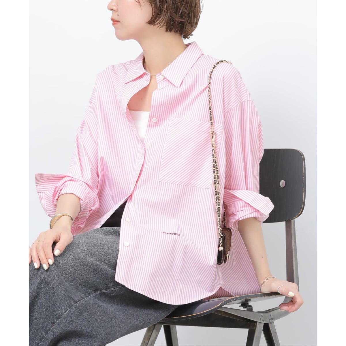 □デニムプルオーバーシャツ/インディゴ | ジャーナルスタンダード