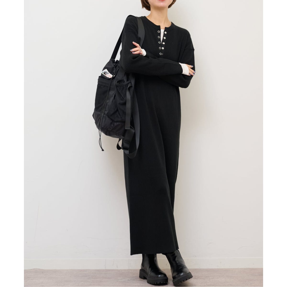 スウェットライクハーフジップワンピース | ジャーナルスタンダード