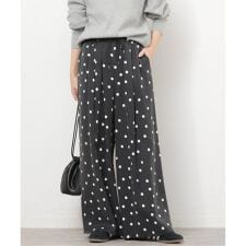 ランダムドットギャザーワイドパンツ