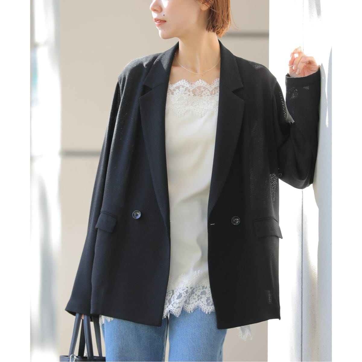 ライトシャギーヘリンボーンジャケット | スローブ イエナ(SLOBE IENA