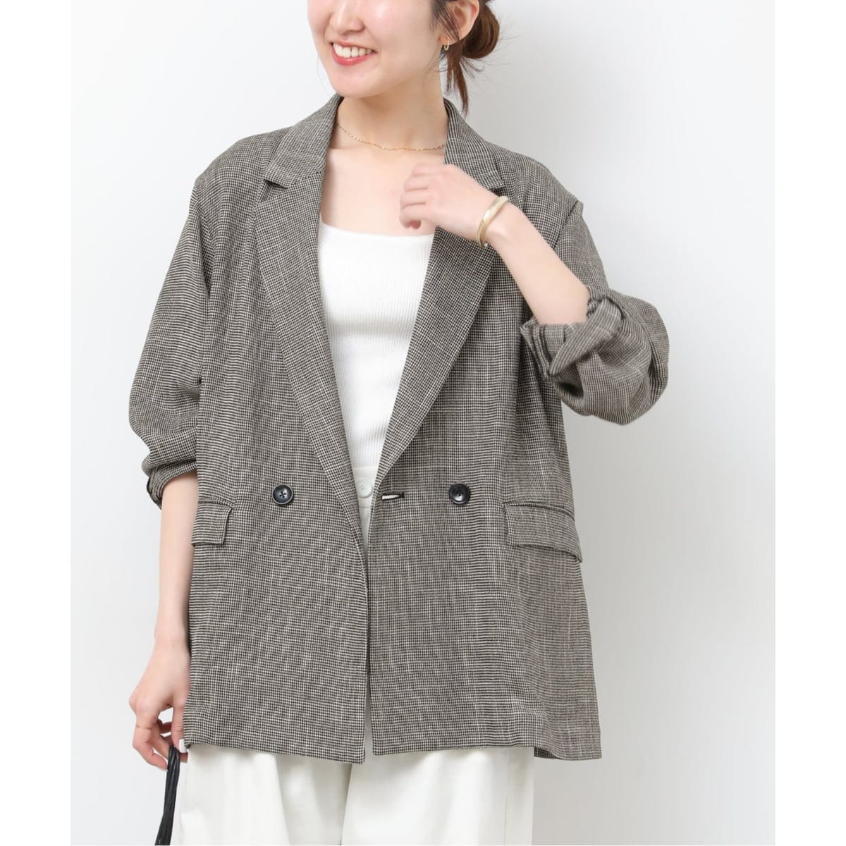 ライトシャギーヘリンボーンジャケット | スローブ イエナ(SLOBE IENA