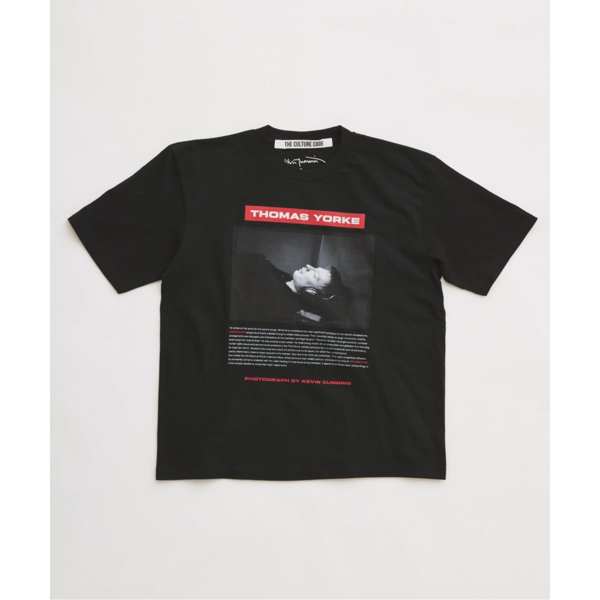 THE CULTURE CODE】レディオヘッド by Kevin Cummins フォトTシャツ