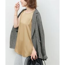 《予約》サテンノースリーブブラウス