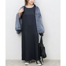 《予約》サテンノースリーブワンピース