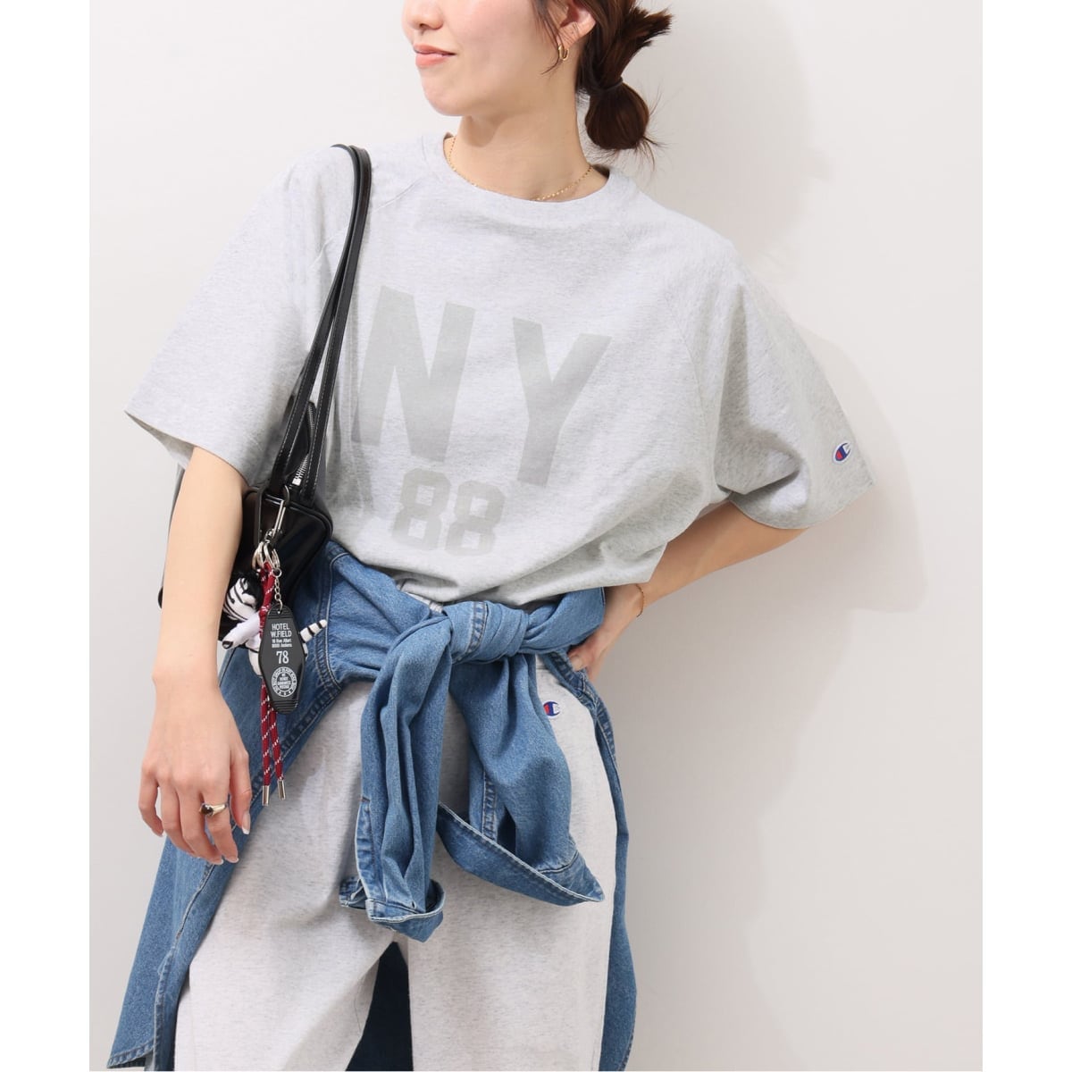 [�}���C]�ʒ��yChampion/�`�����s�I���z16s/1 Jersey TEE Bleach Wash�FT�V/�W���[�i���X�^���_�[�h �������[���iJOURNAL STANDARD relume�j �O���[B