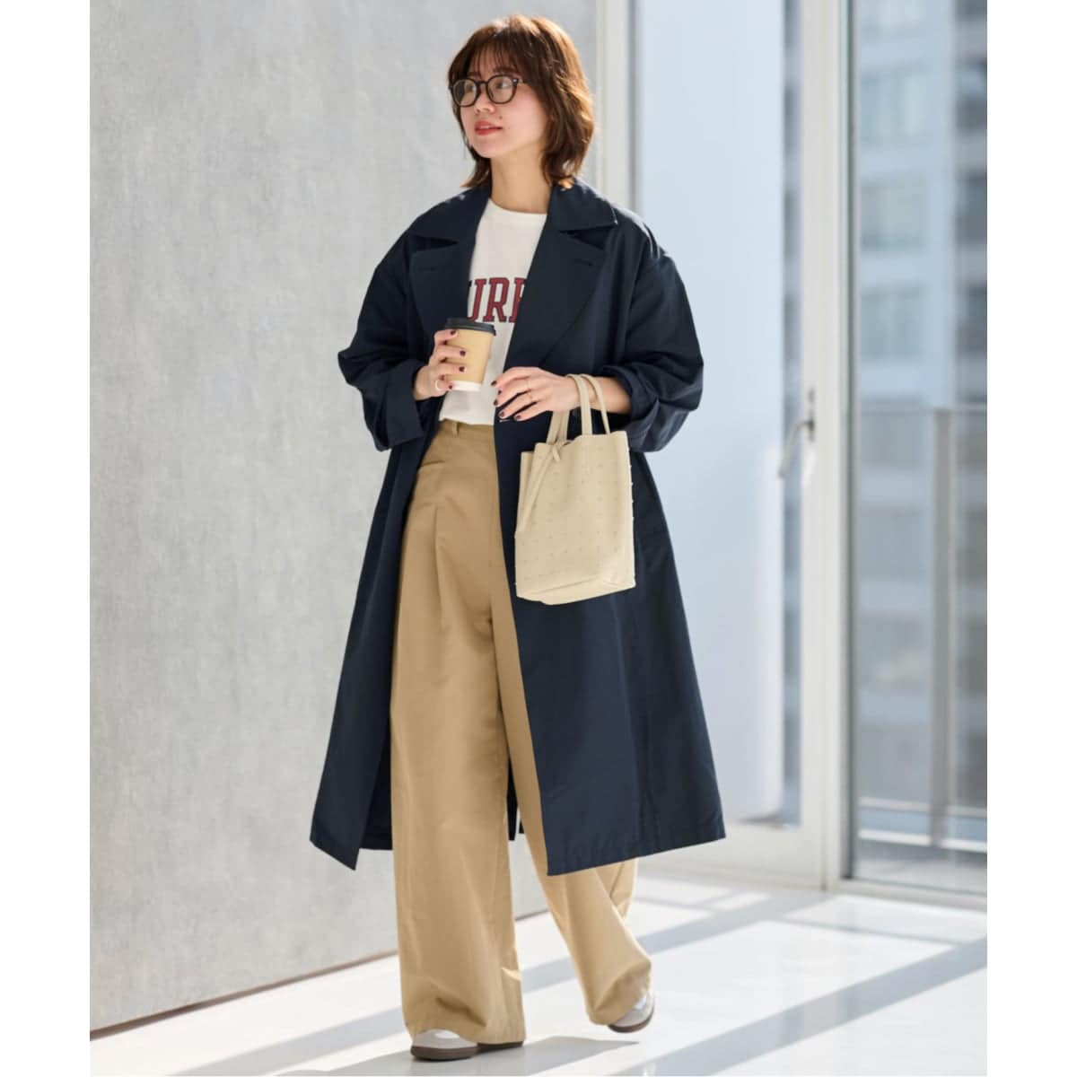 ★新品今期JOURNAL STANDARD コットンナイロンライトトレンチコート 追加2》［洗濯機洗い可］コットンナイロンライトトレンチコート